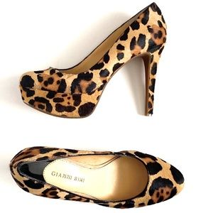 NWOT🖤Gianni Bini Dyed Leopard Print Calf Hair